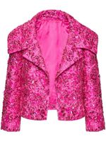 Valentino Garavani veste crop à ornements en cristal - Rose