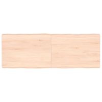 Tafelblad natuurlijke rand 140x50x6 cm massief eikenhout