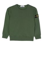 Stone Island Junior sweat à patch Compass - Vert