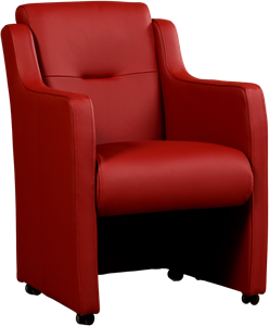 Rode leren landelijke eetkamerfauteuil Mass - Toledo Leer Red (rood leer)