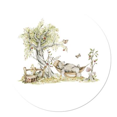 Muurcirkel Bosdieren Beer in Hangmat 60 Geen