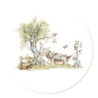 Muurcirkel Bosdieren Beer in Hangmat 60 Geen