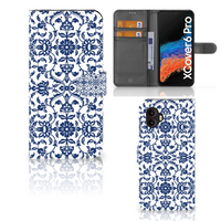 Samsung Galaxy Xcover 6 Pro Hoesje Flower Blue