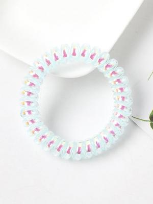 Eenvoudig Transparant Kleur Telefoon Koord Haar stropdassen Eenvoudig Transparant Kleur Telefoon Koord Haar stropdassen