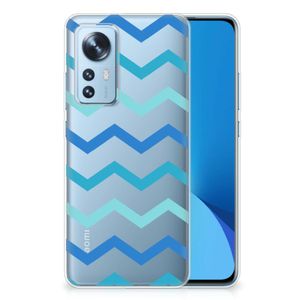 Xiaomi 12 | 12X TPU bumper Zigzag Blauw