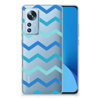 Xiaomi 12 | 12X TPU bumper Zigzag Blauw - thumbnail