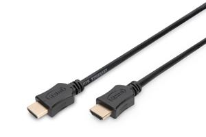 Digitus AK-330107-020-S HDMI-kabel HDMI Aansluitkabel HDMI-A-stekker, HDMI-A-stekker 2.00 m Zwart 4K UHD, Audio Return Channel (ARC), Vergulde steekcontacten