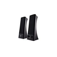 V7 SP2500-USB-6E USB-stereo-luidspreker voor notebook en desktopcomputer, zwart