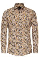 Venti Modern Fit Overhemd beige, Bloemen - thumbnail