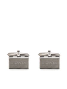 Lanvin boutons de manchette polis à logo gravé - Argent