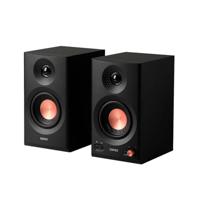 Edifier MR3 – compacte 2.0 studioluidspreker, Hi-Res audio, Bluetooth V5.4, fysieke bediening, RCA, AUX, mobiele app, 2 x 18 W, zwart