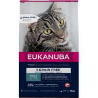 Eukanuba Adult met zalm graanvrij kattenvoer 10 kg - thumbnail