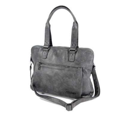 Handtas schoudertas schooltas VERONA grijs