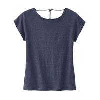 Linnen-jersey shirt, nachtblauw 44/46
