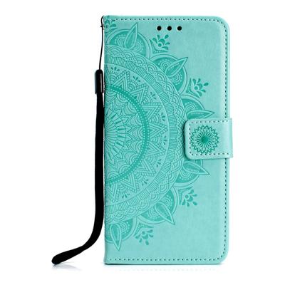Shop4 - Huawei P30 Lite Hoesje - Wallet Case Mandala Patroon Mint Groen