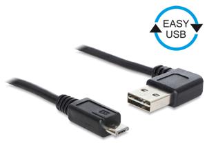 DeLOCK 0.5m, USB2.0-A/USB2.0 Micro-B USB-kabel 0,5 m USB A Micro-USB B Zwart