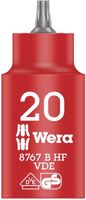 Wera 8767 B VDE HF TORX® Zyklop Bitdop, geïsoleerd, met 3/8"-aandrijving, met vasthoudfunctie, TX 20 x 55 mm - 05004920001