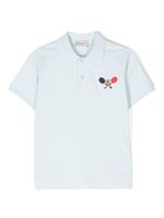 Moncler Enfant polo à logo appliqué - Bleu