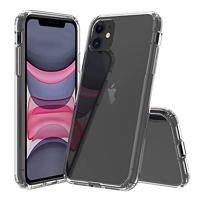 JT Berlin Pankow-Clear beschermhoes voor de Apple iPhone 11 hoes transparant (schokabsorberend TPU-frame, krasbestendige achterkant van acrylglas, anti-vingerafdrukcoating)