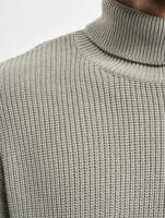 Urban Classics / trui Cardigan Stitch Roll Neck in grijs