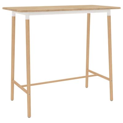 vidaXL Bartafel 120x60x105 cm MDF en massief beukenhout bruin