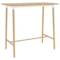vidaXL Bartafel 120x60x105 cm MDF en massief beukenhout bruin