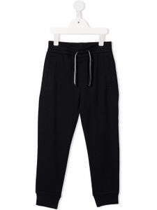 Emporio Armani Kids pantalon de jogging à lien de resserrage - Bleu