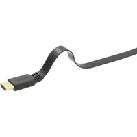 SpeaKa Professional SP-9075620 HDMI-kabel HDMI Aansluitkabel HDMI-A-stekker, HDMI-A-stekker 2.00 m Zwart 4K UHD, Audio Return Channel (ARC), Vergulde