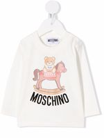 Moschino Kids haut à logo Teddy imprimé - Blanc - thumbnail