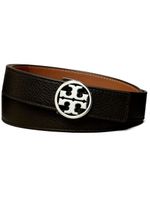 Tory Burch ceinture réversible en cuir à boucle logo - Noir - thumbnail