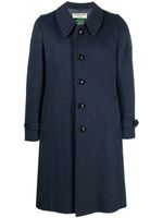 A.N.G.E.L.O. Vintage Cult manteau en laine à boutonnière (années 1970) - Bleu