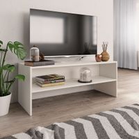 Tv-meubel 100x40x40 cm spaanplaat wit - thumbnail