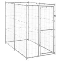 Hondenkennel voor buiten 110x220x180 cm gegalvaniseerd staal