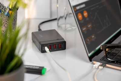 Digitus DA-10195 USB-oplader 72 W Thuis Uitgangsstroom (max.) 10200 mA Aantal uitgangen: 4 x USB-C, USB-A USB Power Delivery (USB-PD)
