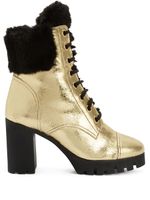 Giuseppe Zanotti bottines Moyra 90mm à effet métallisé - Or