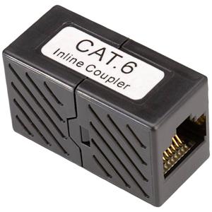 Roline RJ45-koppeling RJ45 Adapter CAT 6 Zwart