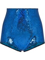 Dolce & Gabbana short brodé de sequins - Bleu - thumbnail