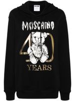 Moschino hoodie en coton à imprimé Teddy Bear - Noir