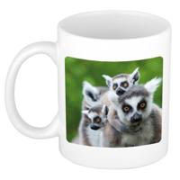 Foto mok maki mok / beker 300 ml - Cadeau maki apen liefhebber - feest mokken