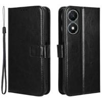 Honor X5 Plus Wallet Case met Magnetische Sluiting - Zwart