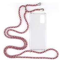 Shop4 - Samsung Galaxy S20 Hoesje - Zachte Back Case met Koord Multi Rood