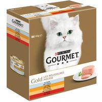 Gourmet Gold Mousse met tonijn, lever, kalkoen, rund (8x85g) 96 x 85 g