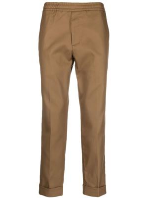 Costumein pantalon droit à ourlet retroussé - Marron