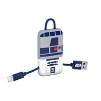 Tribe Star Wars USB naar Lightning Sync & Charge Kabel voor Apple iPhone (Apple MFi gecertificeerd), 22 cm - R2D2