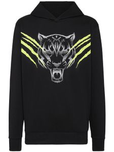 Plein Sport hoodie à motif tigre - Noir