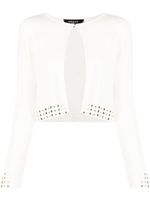 Paule Ka cardigan crop à ornements cloutés - Blanc