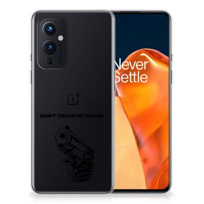 OnePlus 9 Silicone-hoesje Gun Don't Touch My Phone OnePlus 9 Silicone-hoesje Gun Don't Touch My Phone