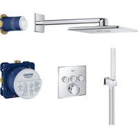 Grohe Grohtherm SmartControl thermostatische inbouw regendoucheset met hoofddouche en handdouche chroom - thumbnail