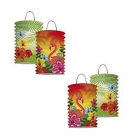 4x Lampionnen in hawaii thema - Feestlampionnen