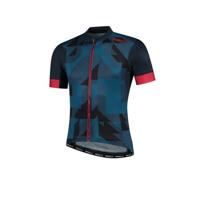 Rogelli fietsshirt Brisk donkerblauw/rood
